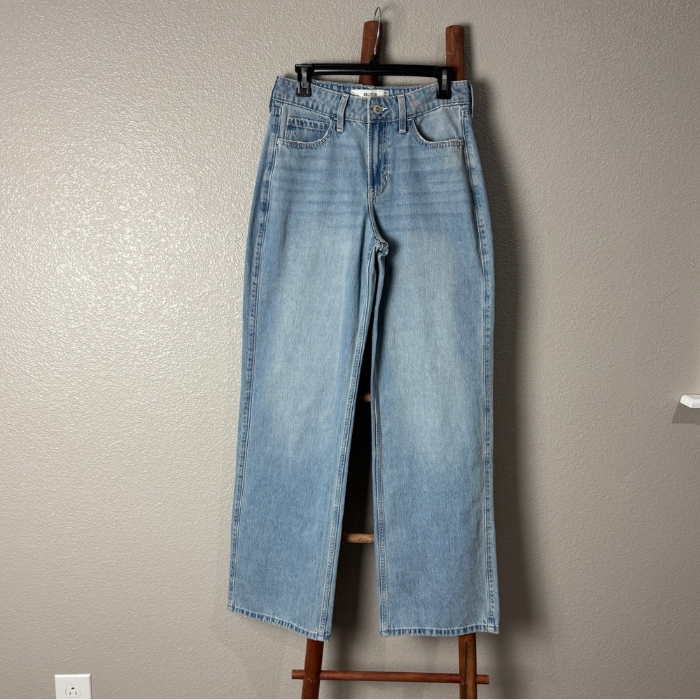 Hollister High Rise Baggy Jeans Light Wash Size 4L 27 Long